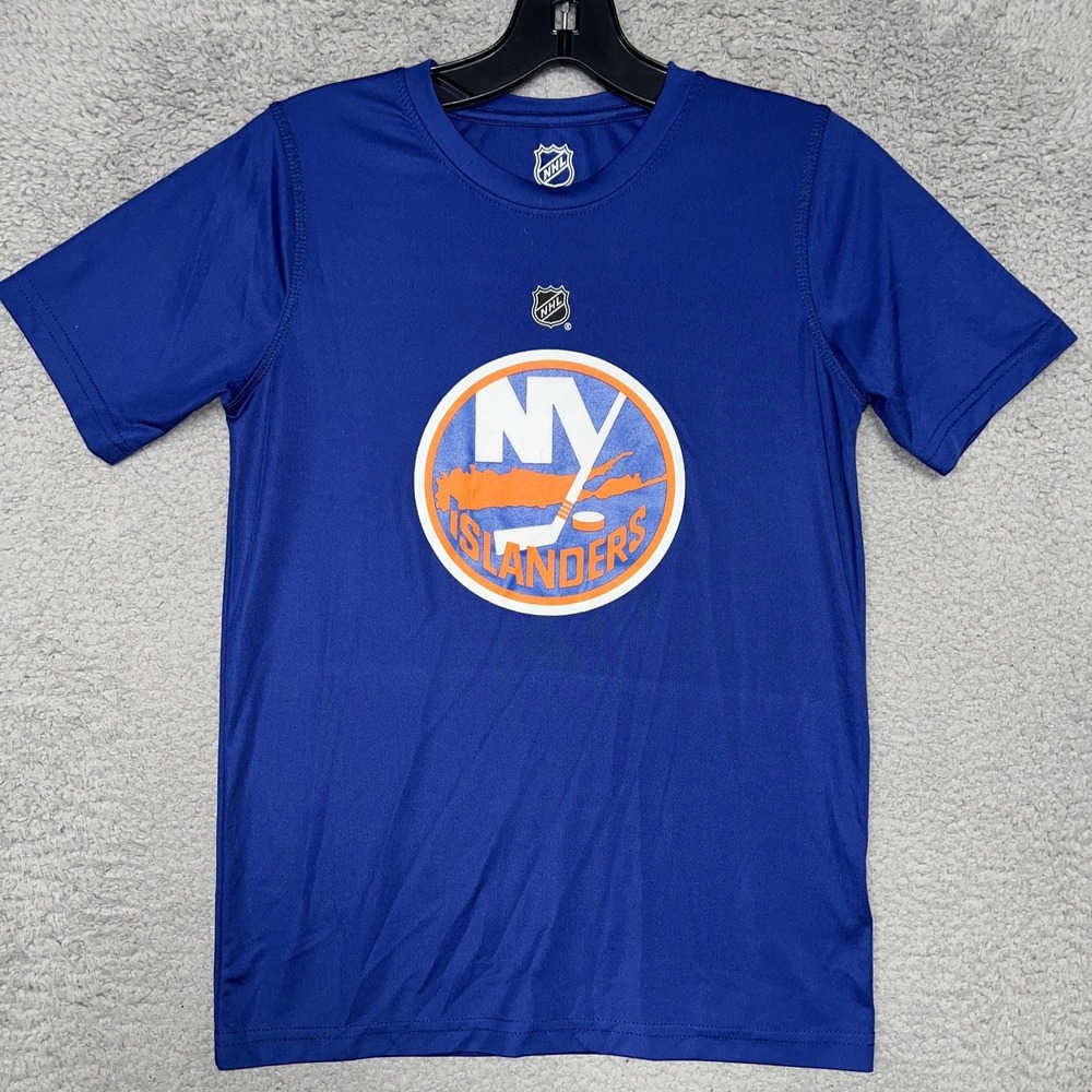 New York Islanders T Shirt Men's Sz Medium Blue NHL Hockey Made In Egypt Tee